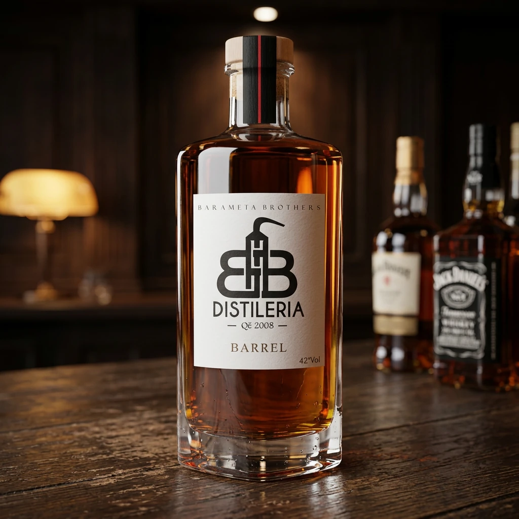 Distileria BB Barrel oak aged Albanian grape spirit bottle